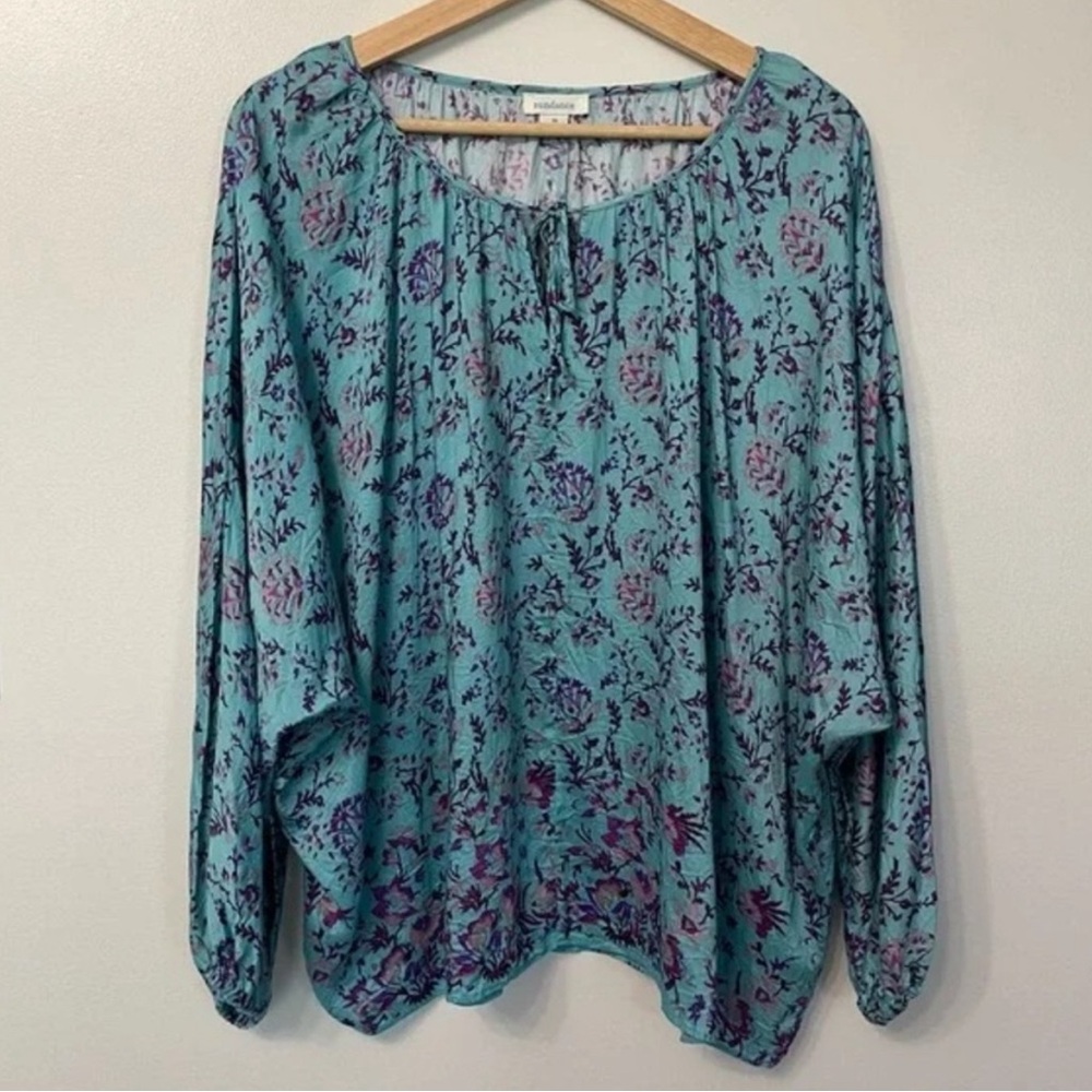 Sundance Boho Modal Silk Floral Blouse